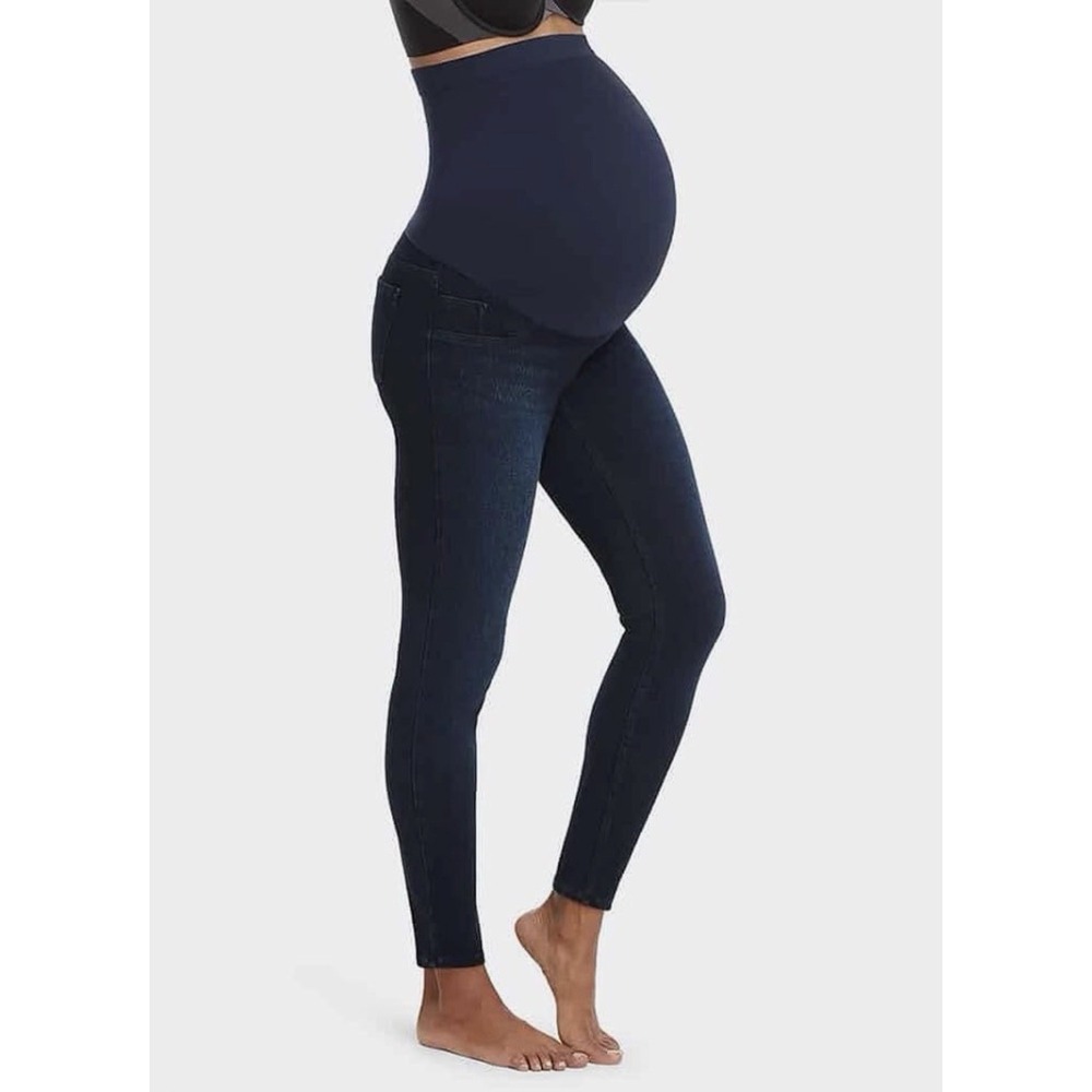 SPANX Mama Ankle Jean-Ish Leggings Maternity Pants Blue Size Small NWT